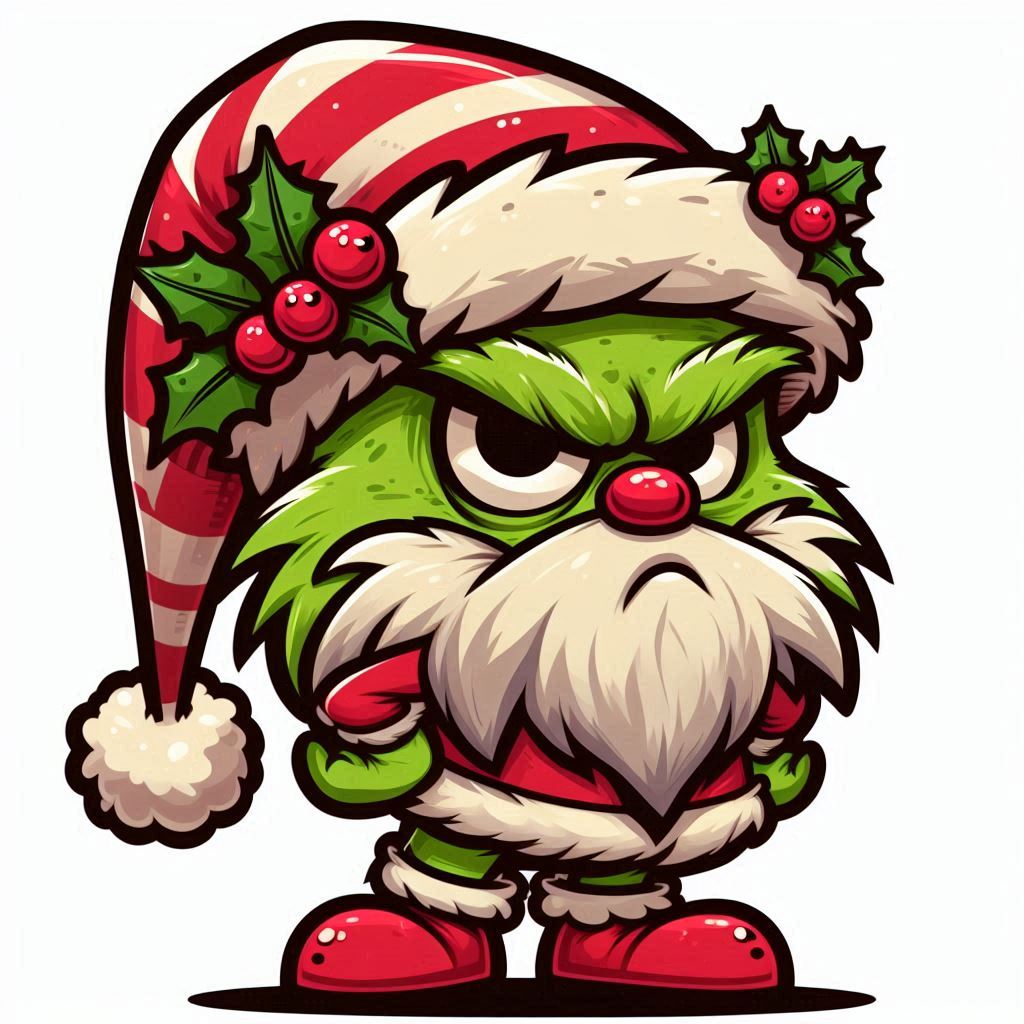 Grumpy Gnome with a Grinchy Grin (aka Grumpy McGee)